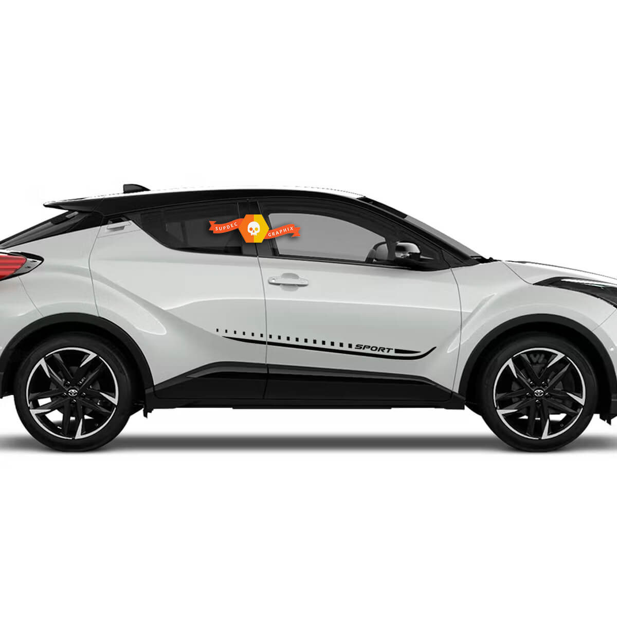 Sportstijl Strepen Vinyl Deursticker voor Toyota C-HR