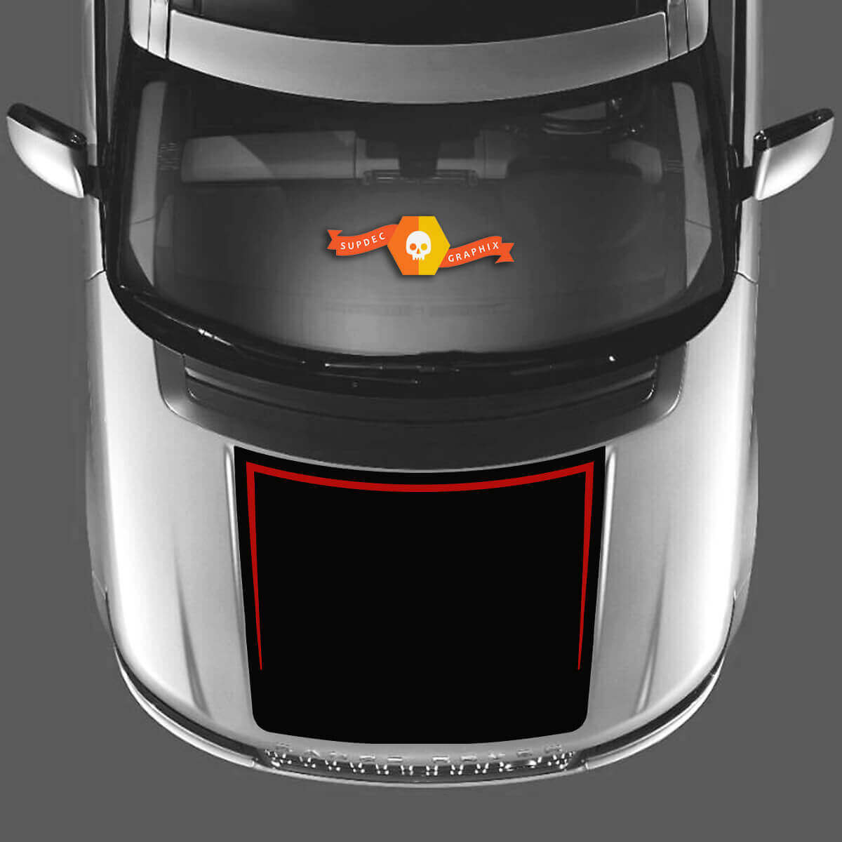 Twee-kleurige motorkap sticker vinyl graphic kit voor Range Rover Vogue L405 2013-2017