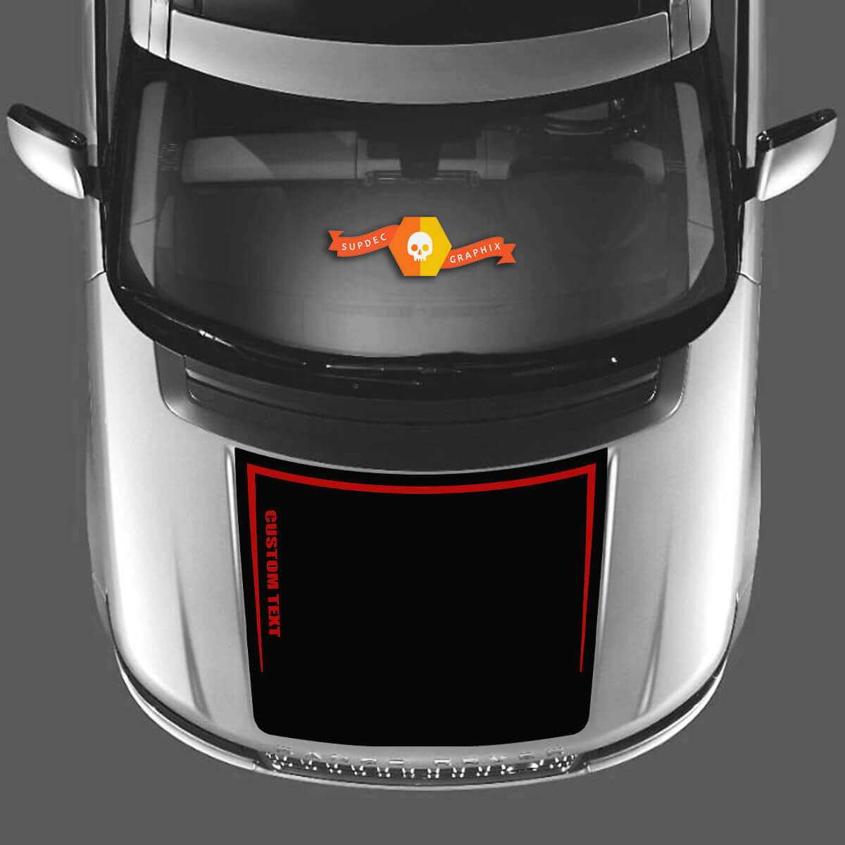 Custom Text Blackout-stijl Motorkap Vinyl Decal Sticker voor Land Rover Range Rover