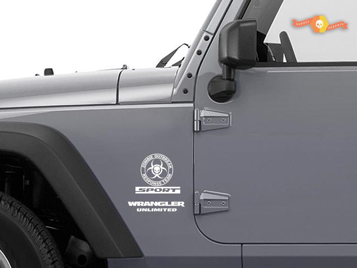 Jeep Rubicon Zombie Outbreak Response Team Wrangler sticker sticker