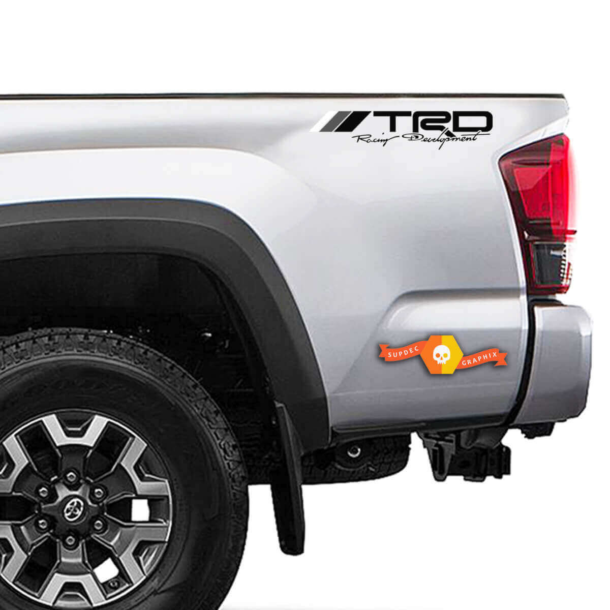 Retro stijl TRD Racing Development zijkant vinylstickers voor Toyota trucks