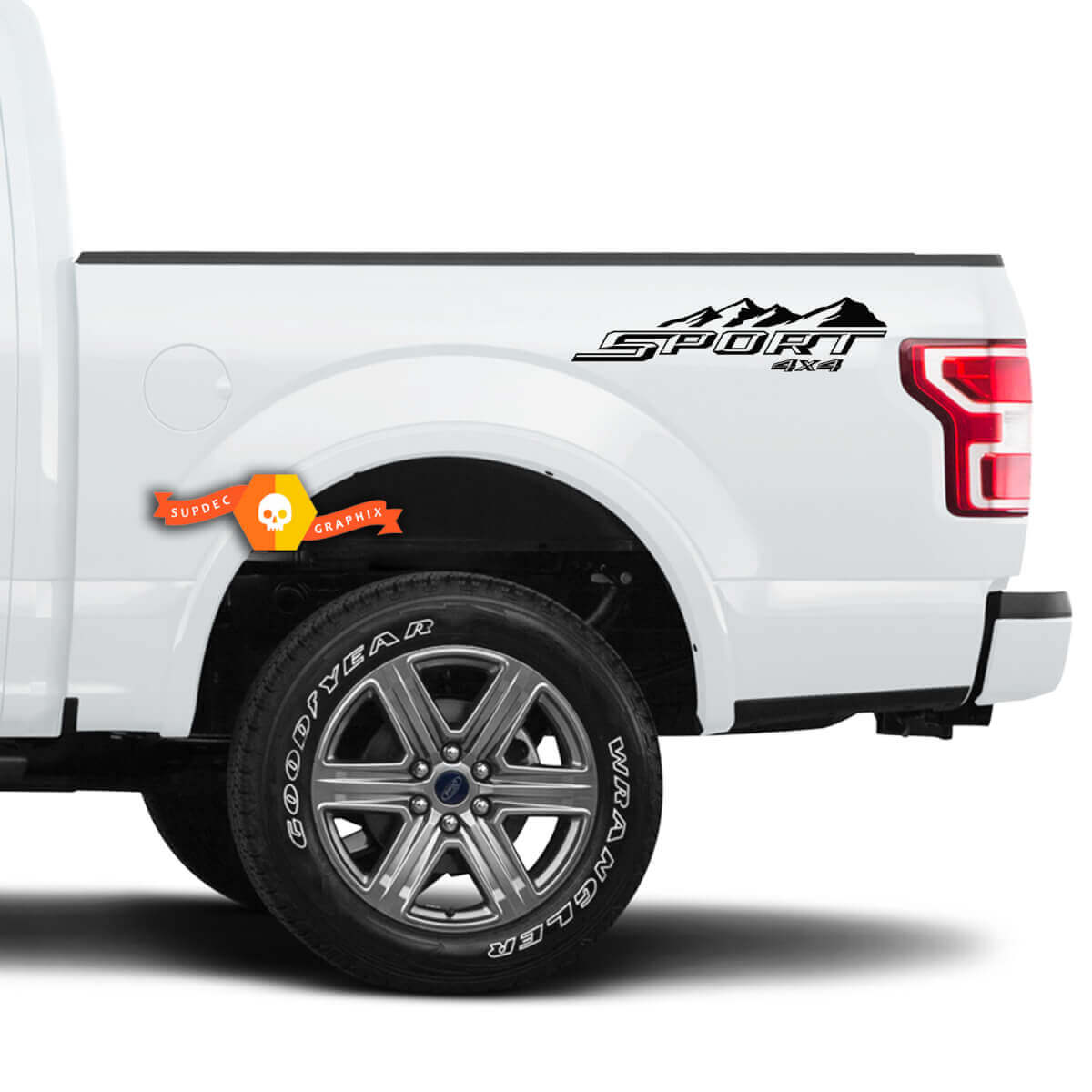 Paar Sport 4X4 Mountain Decals Voor Musclecar truck F250 F350 Super Duty Truck Sticker Decal Vinyl
