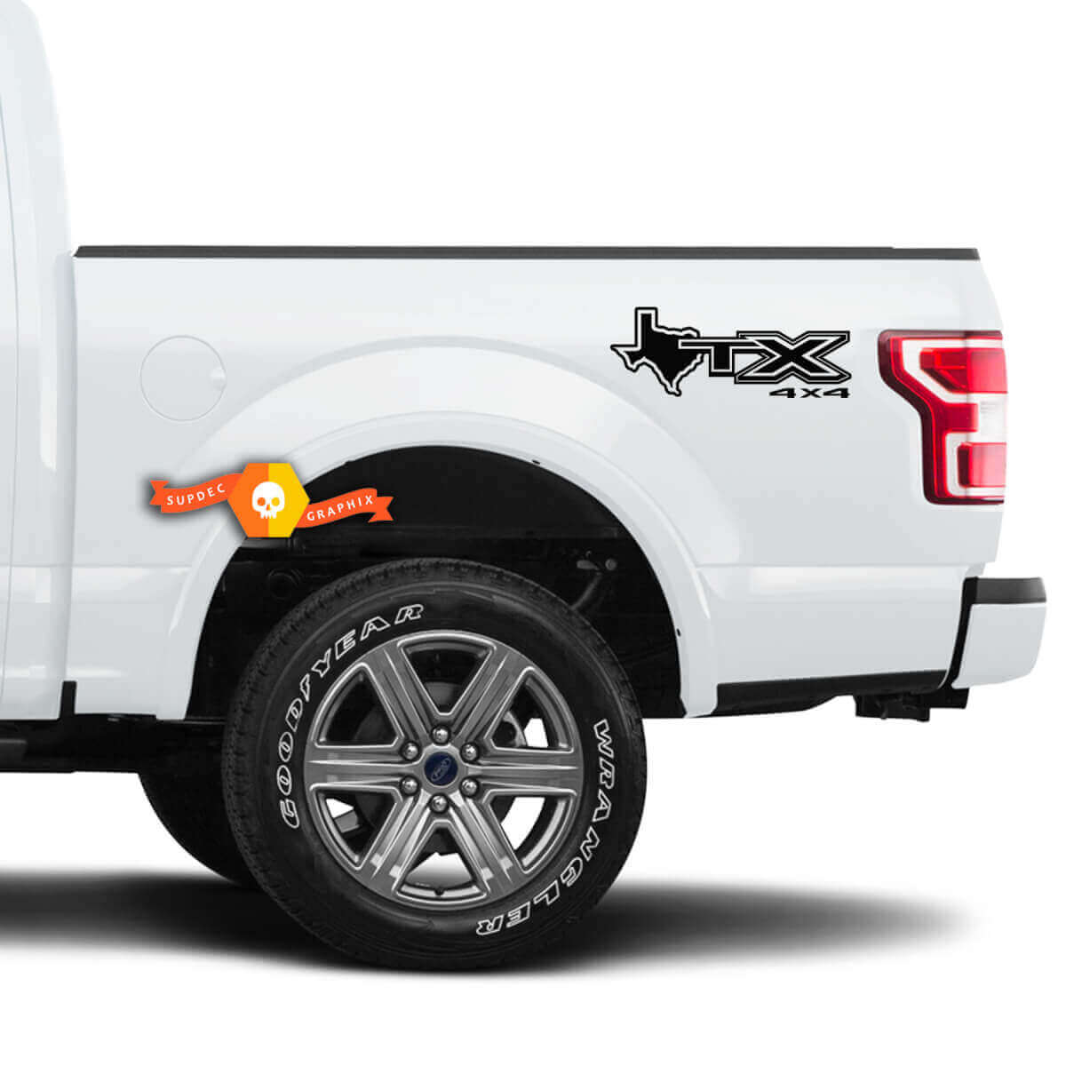 Texas 4X4 Mountain Vinyl Stickers Decals Grafieken 2 voor Ford F-150 F-250 F-350 Super Duty STX