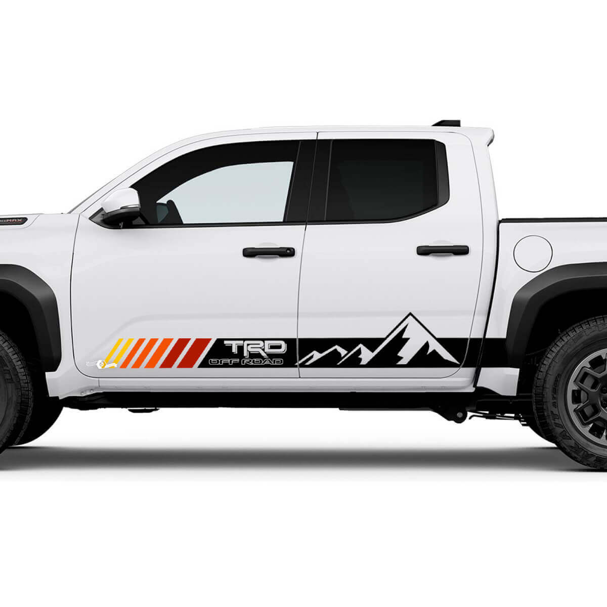 TRD Heritage Retro Mountains Side Rocker Panel Decals Stickers voor Toyota Tacoma
