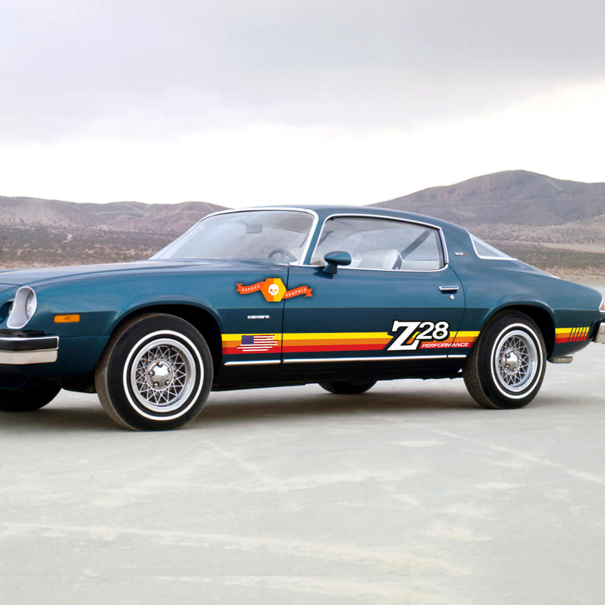 Paar Chevrolet Camaro Z28 Deuren Sticker Sticker Classic 1974 - 1981 Vintage Stripe