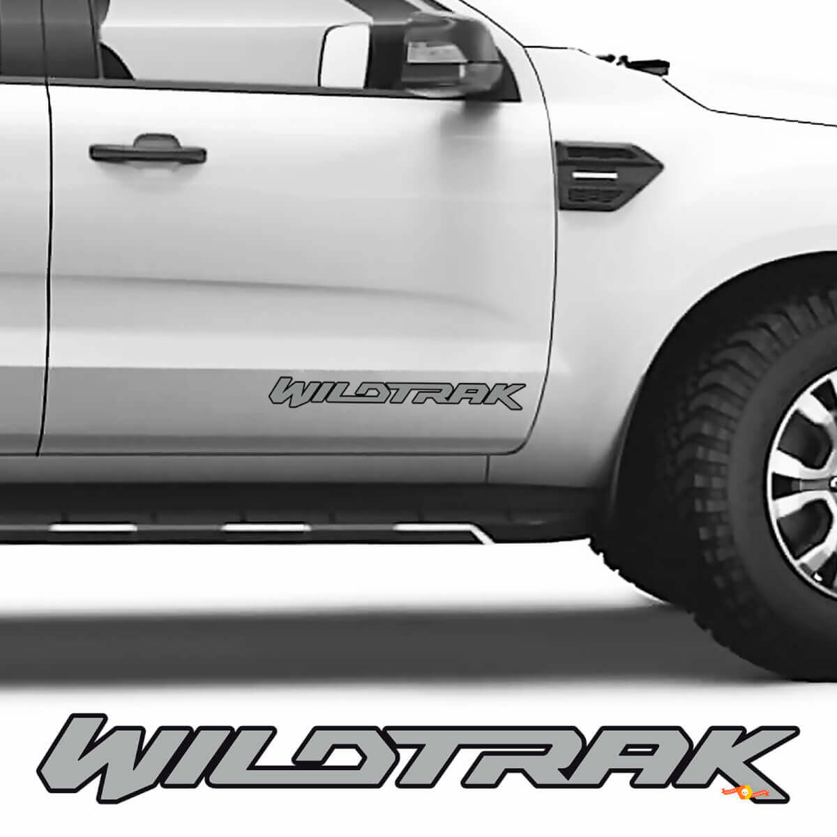 Zijdeuren stickers stickers voor Ford Ranger Wildtrak
