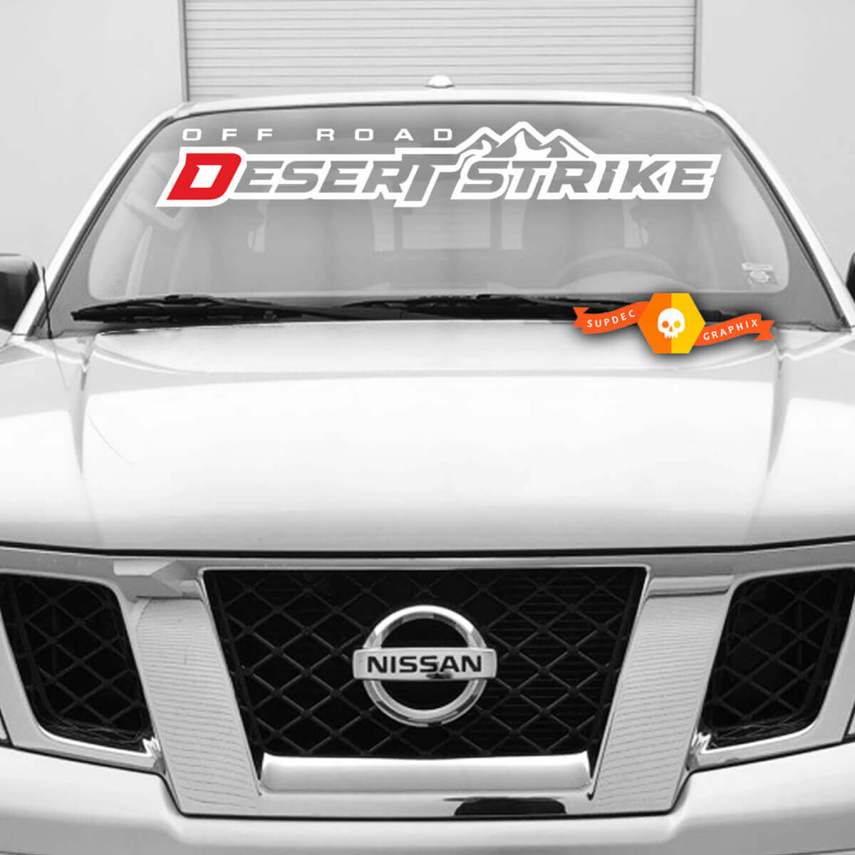 Offroad Desert Strike voorruit vinyl decal voor Nissan Desert Runner