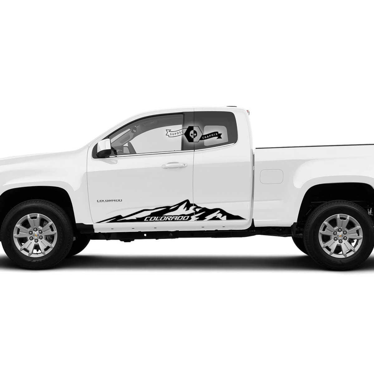 Paar deuren bergen vinylsticker sticker grafisch 2022+ chevy colorado verlengd