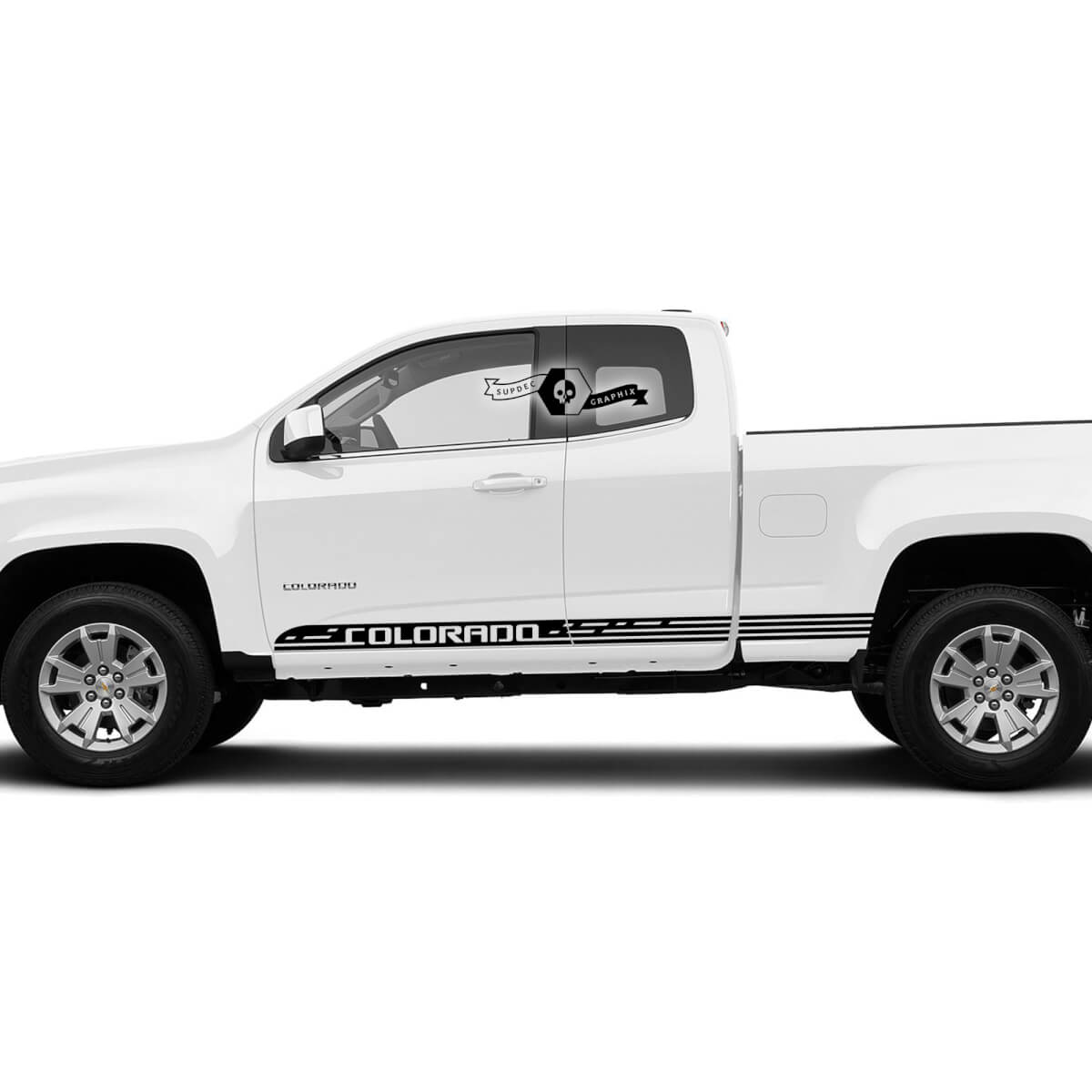 Combineer nieuwe deuren zijbed streep vinylsticker sticker grafisch 2022+ chevy colorado verlengd
