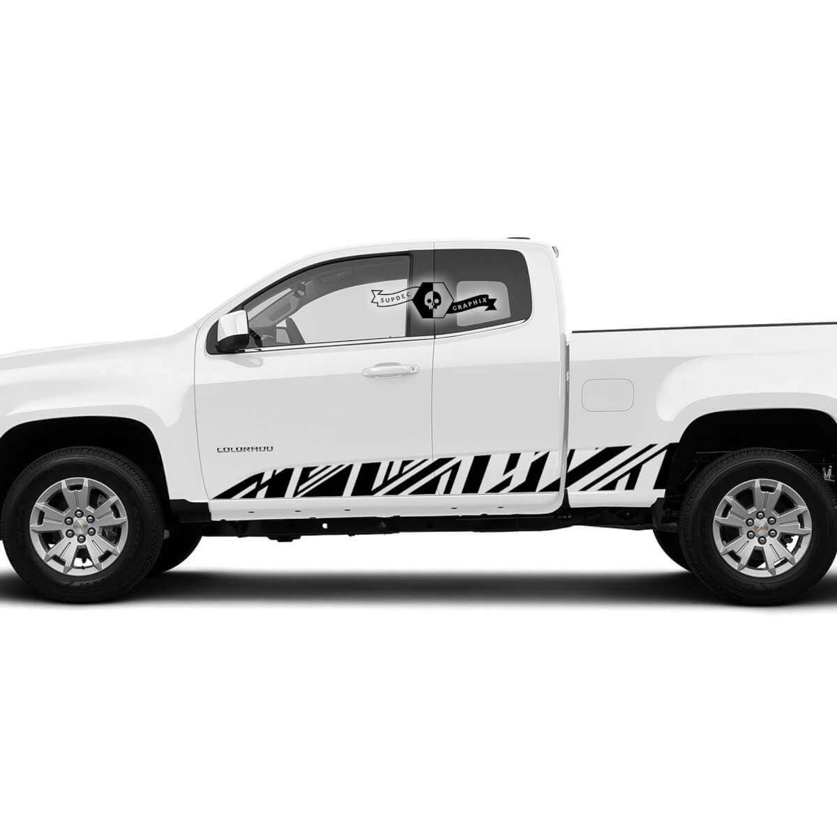 Combineer nieuwe moderne deuren zijbed streep vinylsticker sticker grafisch 2022+ chevy colorado verlengd