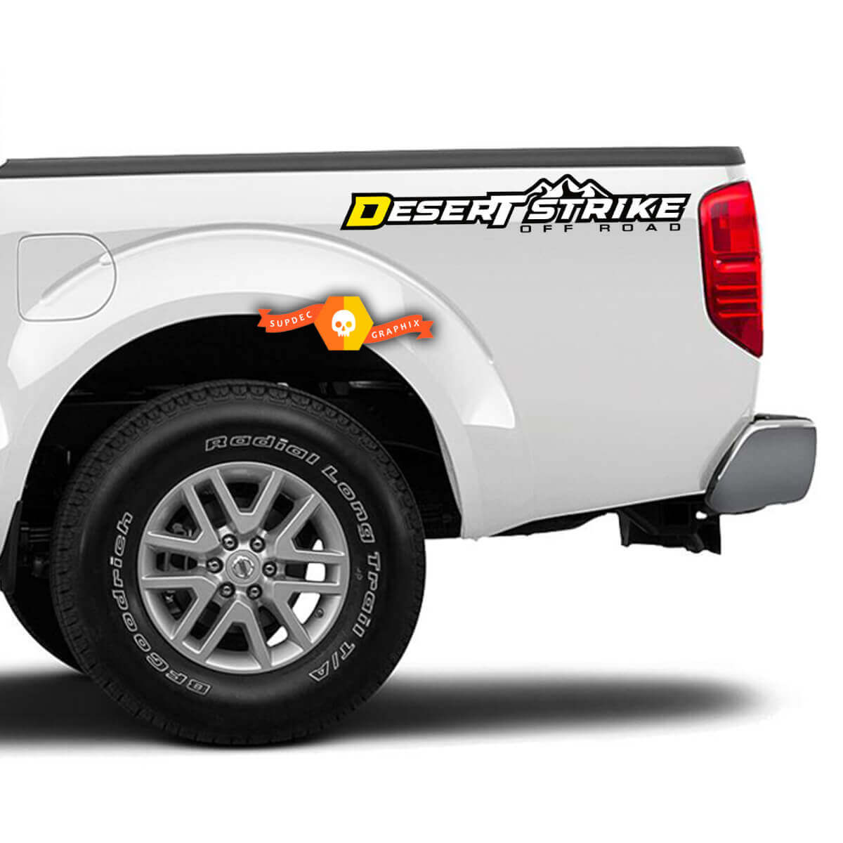 Paar Nissan Frontier Desert Off Road pro4x Desert Strake Titan Runner Vinyl Bed Side Vinyl Decals Stickers

