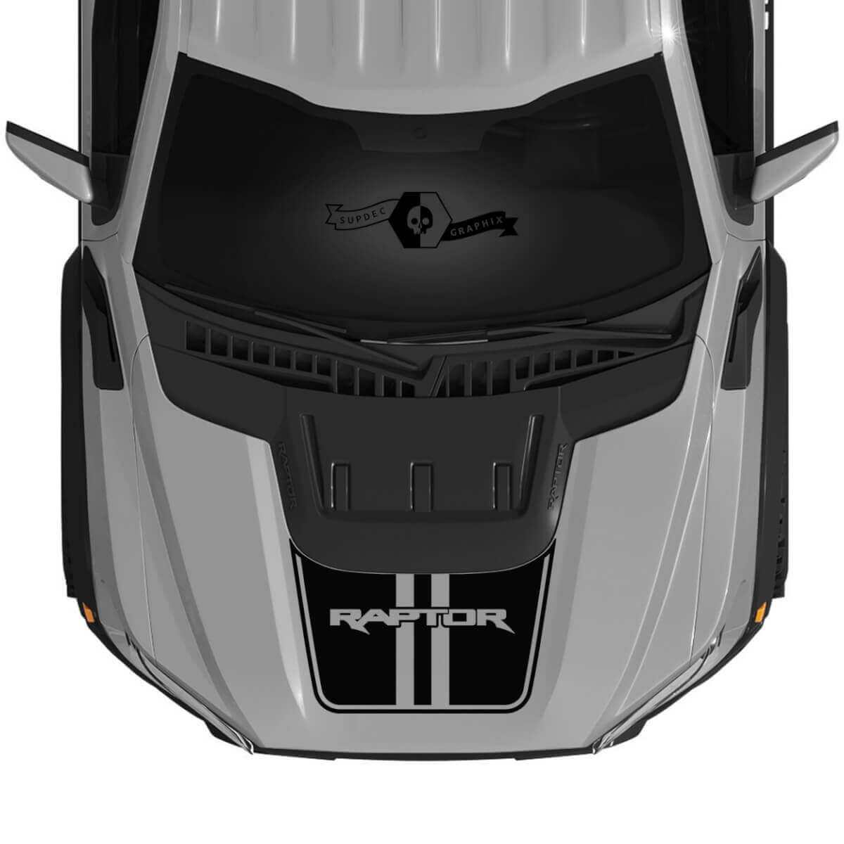 Vinyl Decal Kit Dubbele Motorkap Strepen voor Musclecar F-150 2022+