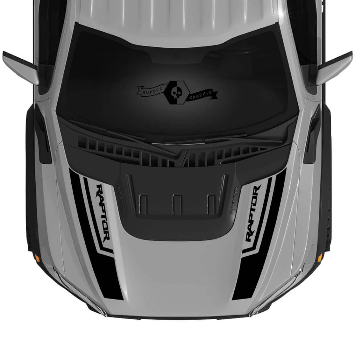 SVT Stijl Motorkap Logo Strepen Vinyl Decal Kit voor Musclecar F-150 2022+