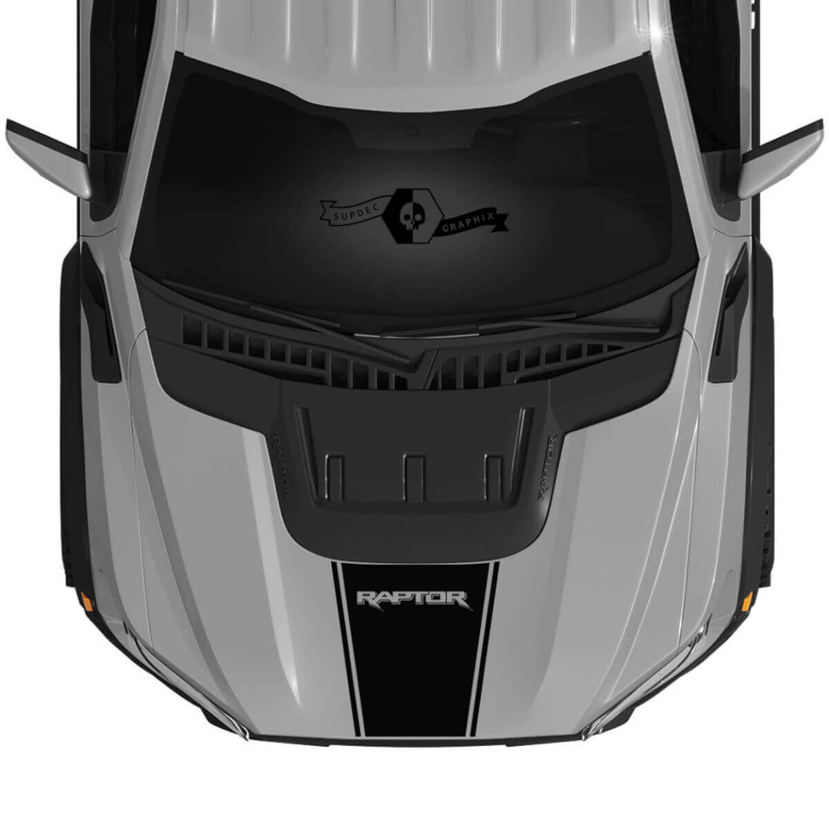 Letters Hood Scoop Trim Stripe Decal voor Musclecar F-150 2022+