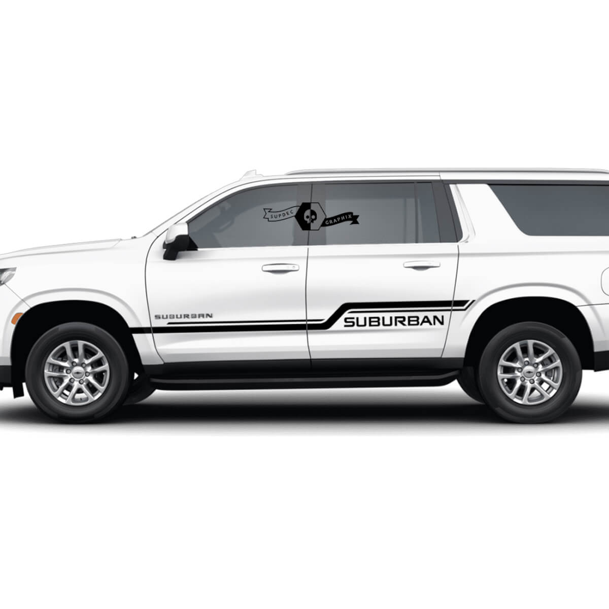 Combineer Chevrolet Suburban Side Rocker Paneel Deuren Stripe Vinyl Decal Sticker