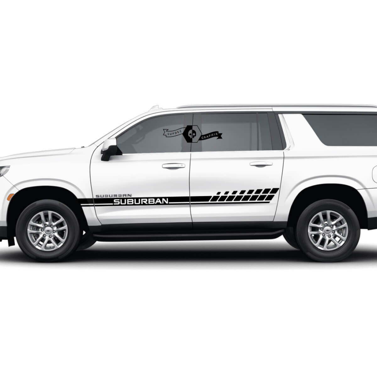 Combineer Chevrolet Suburban Side Rocker Panel Strepen Lijndeuren Vinyl Sticker Sticker