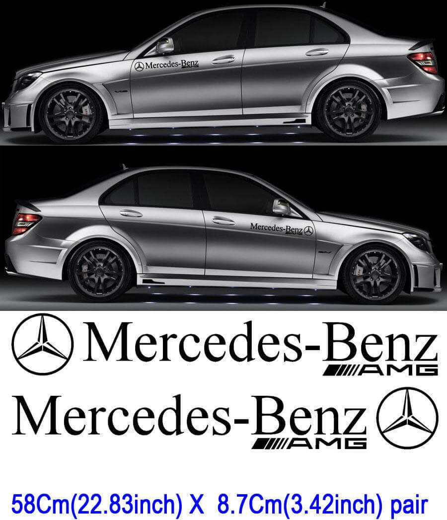AMG-stijl zijdeur vinylstickers set voor Mercedes-Benz auto’s