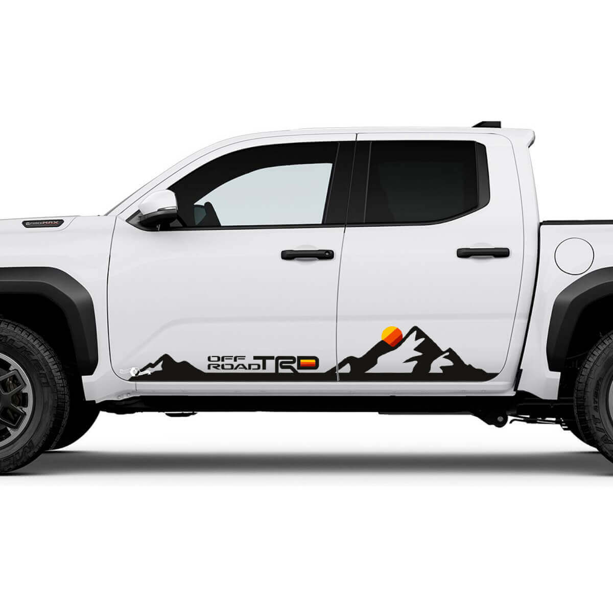 TRD Heritage Sunset Retro Mountains Side Rocker Panel Decals Stickers voor Toyota Tacoma
