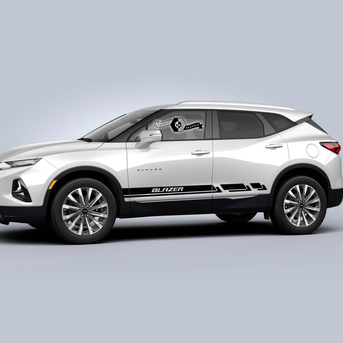 Paar Chevrolet Blazer 2023 Decals Deuren Zijkant Rocker Panel Logo Nieuwe Streep Vinyl Decal Sticker
