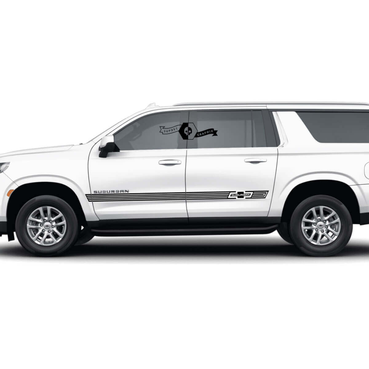 Paar Chevrolet Suburban Zijstrepen Lijn Deuren Trim Smalle Vinyl Decal Sticker
