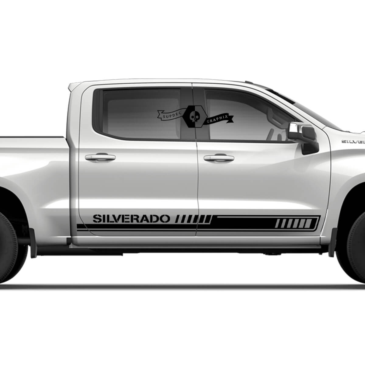 Paar Chevrolet Silverado Side Rocker Panel ARMY Doors Stripe Vinyl Decal Sticker
