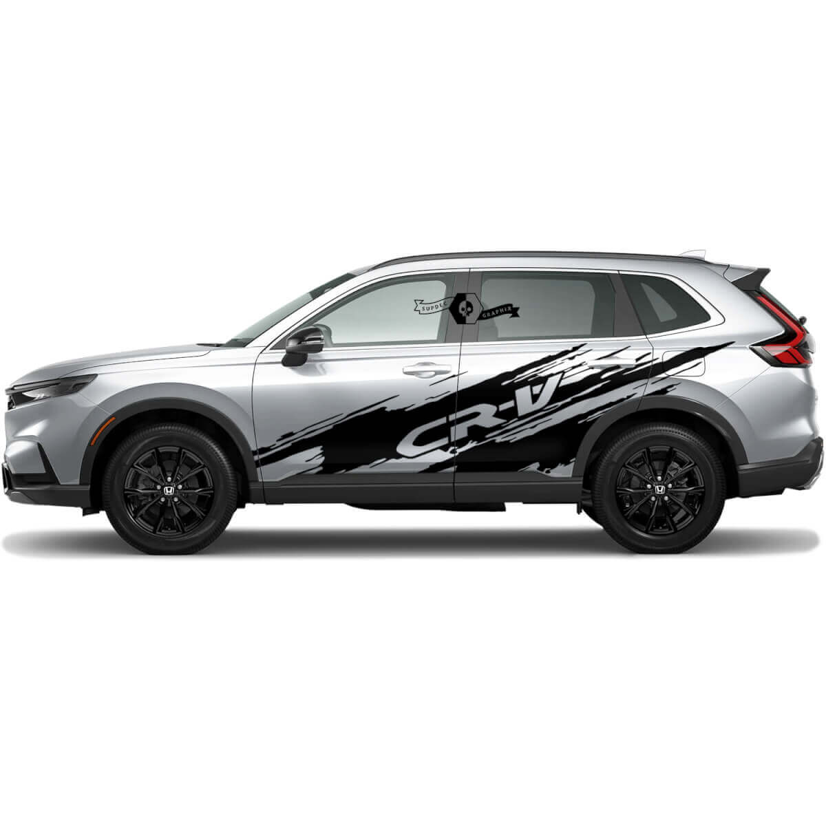 2x Honda CR-V  2020 2021 2022 2023 Zijdeuren Carrosserie Splash Logo Vernietigd Vinyl Sticker Grafische
