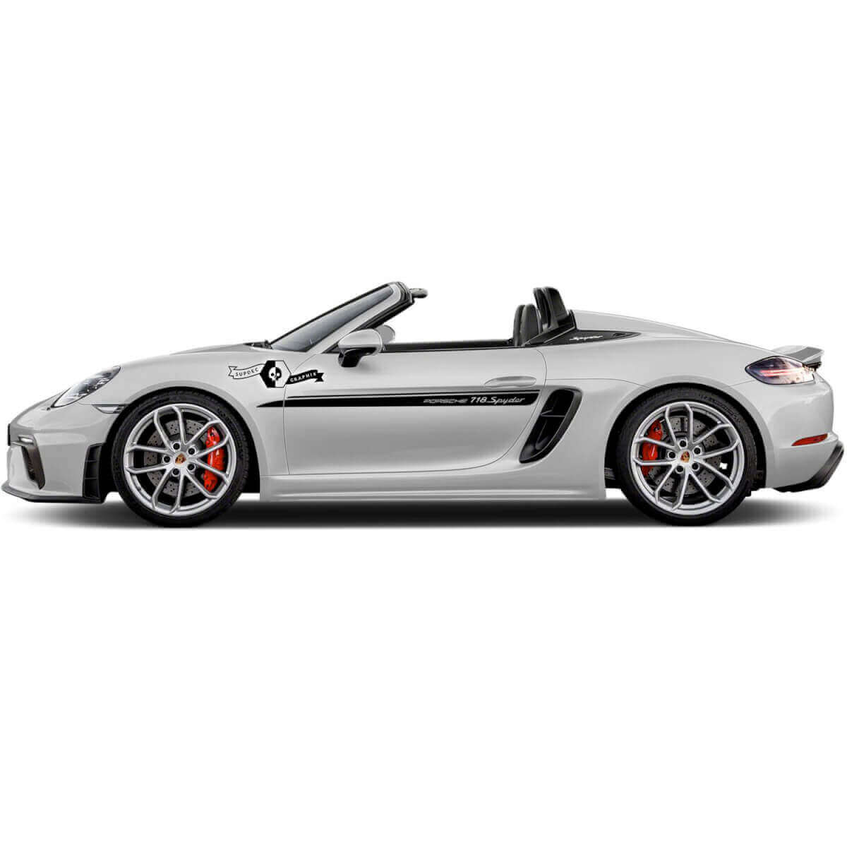 Racing zijstrepen vinylsticker voor Porsche 718 Spyder 2022