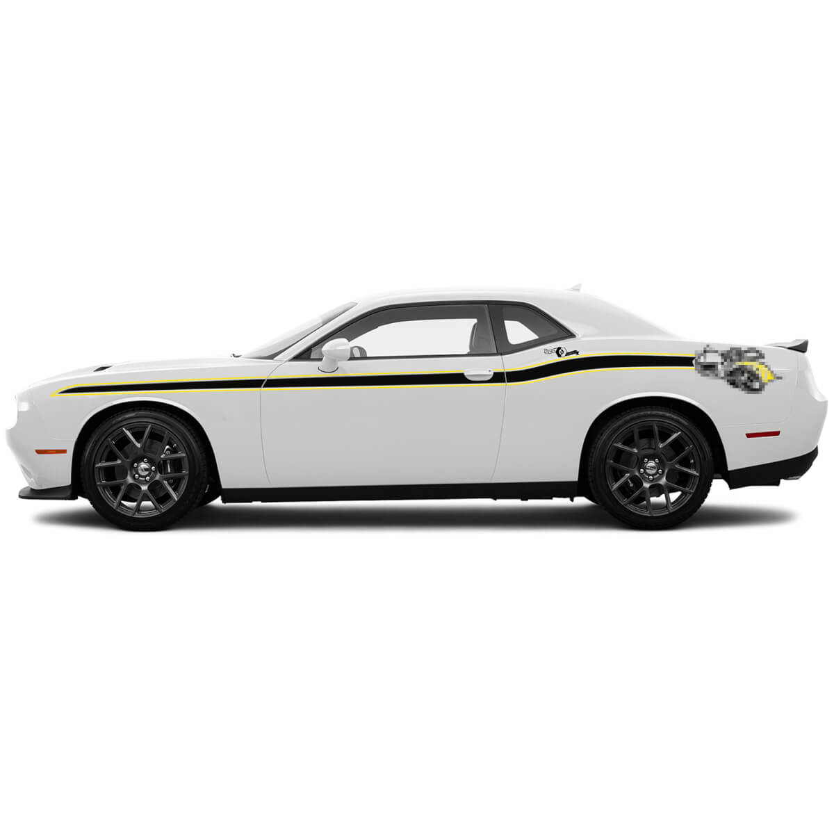 Rumble Bee Style Stripes Zijkant Vinyl Decal Sticker voor Dodge Challenger