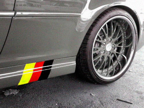 Duitse Vlag Zijschort Vinyl Decal Kit voor VW BMW Audi Mercedes