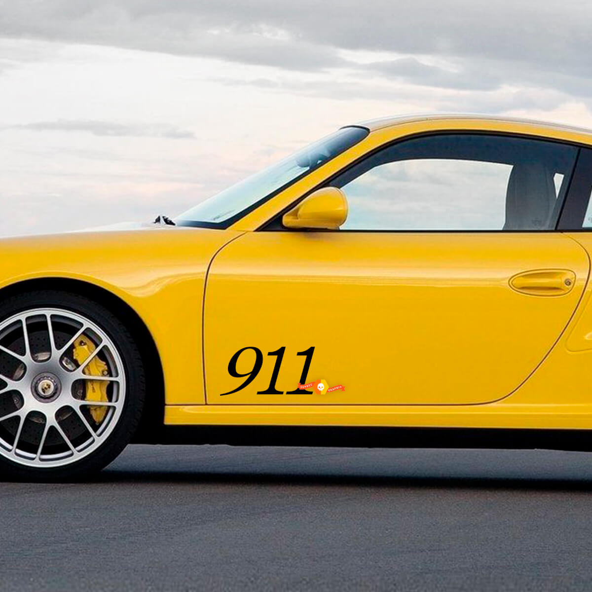 2x Porsche Stickers Porsche 9ff kenmerkende zijdeuren sticker sticker