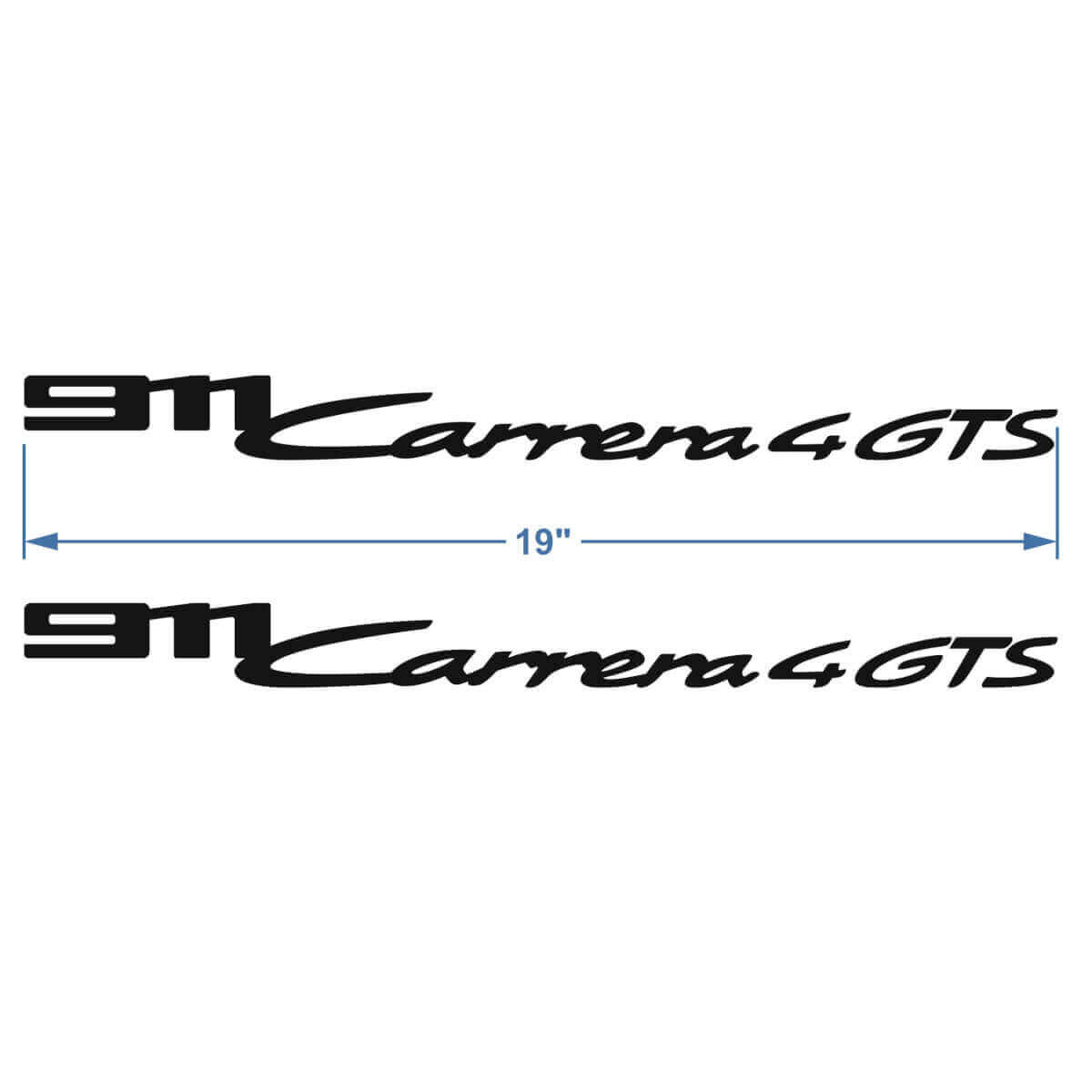 2x Porsche Porsche 911 Carrera 4 GTS Handtekening Zijdeurstickers Decals
