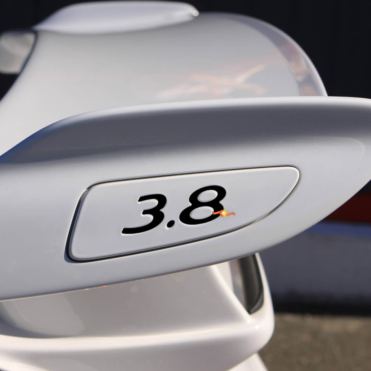 3.8 Achtervleugel inlays sticker voor Porsche GT3
