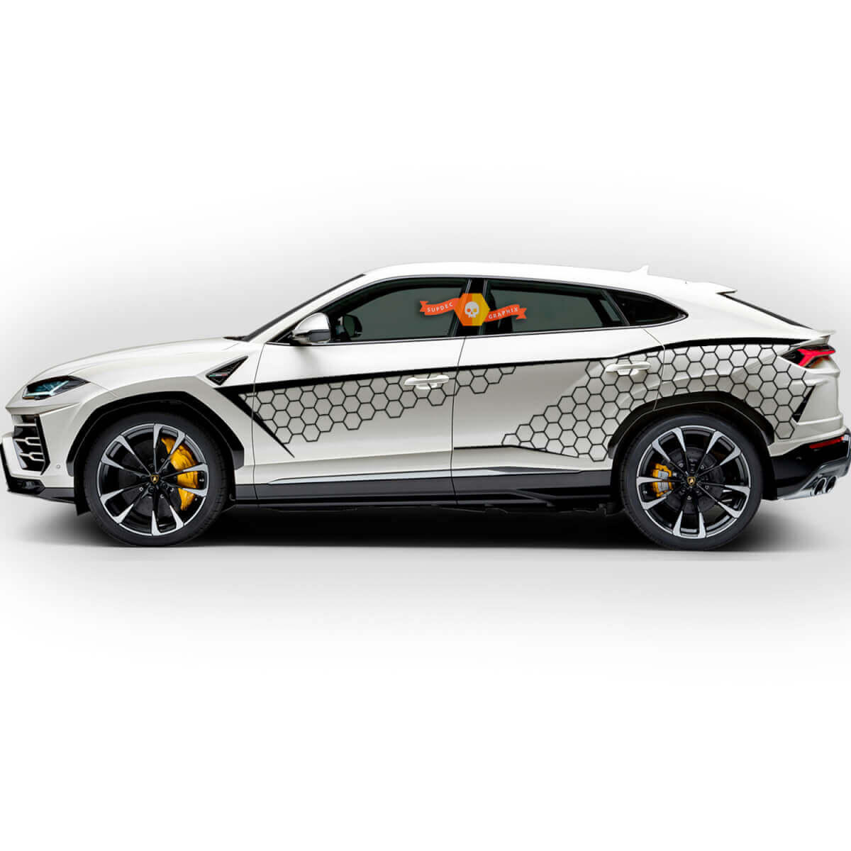 Paar Lamborghini Urus 2021 2022 2023 Zijdeuren Honingraat Spat Vinyl Decal Sticker Graphics
