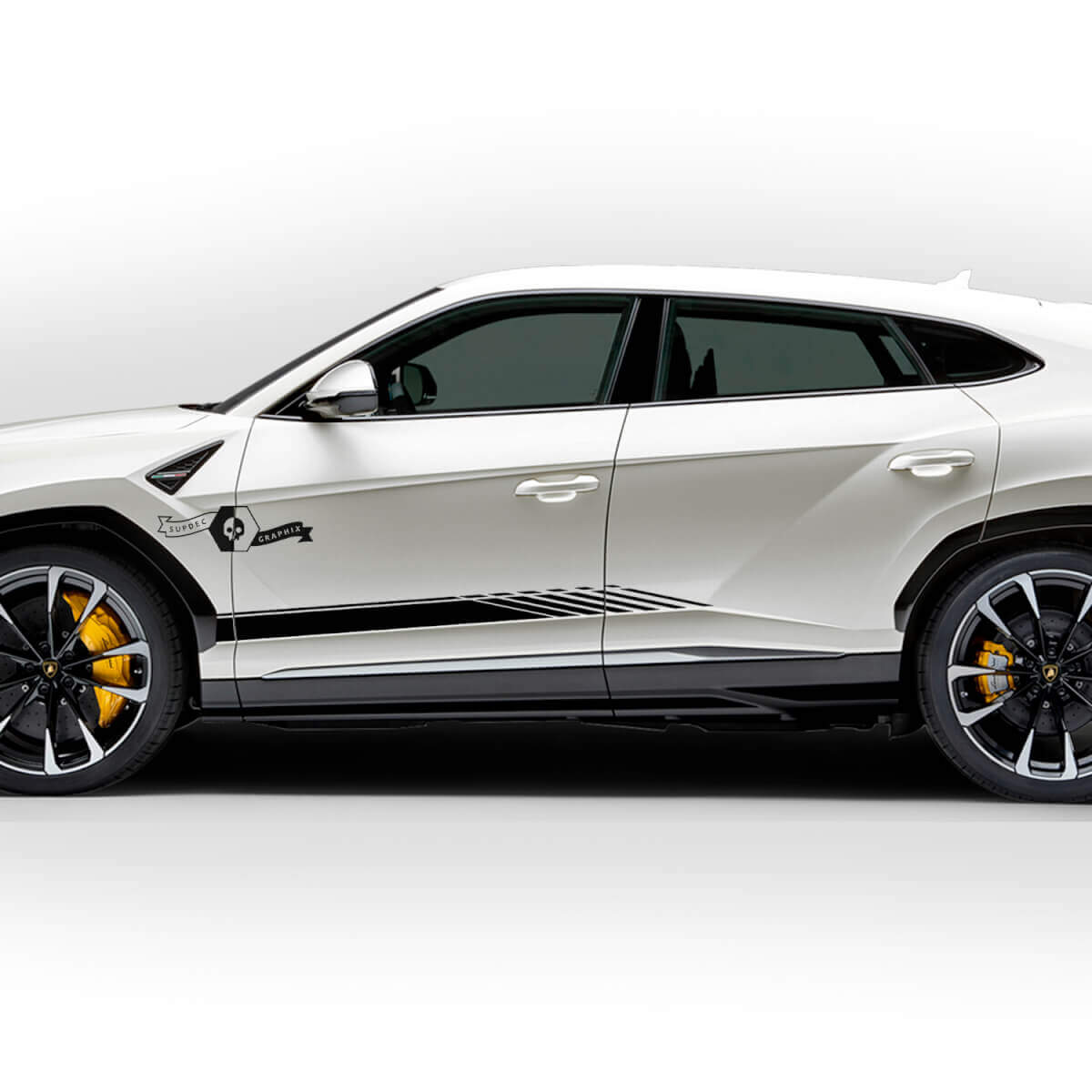 Paar Lamborghini Urus zijdeuren Streep schuine vinyl sticker sticker graphics
