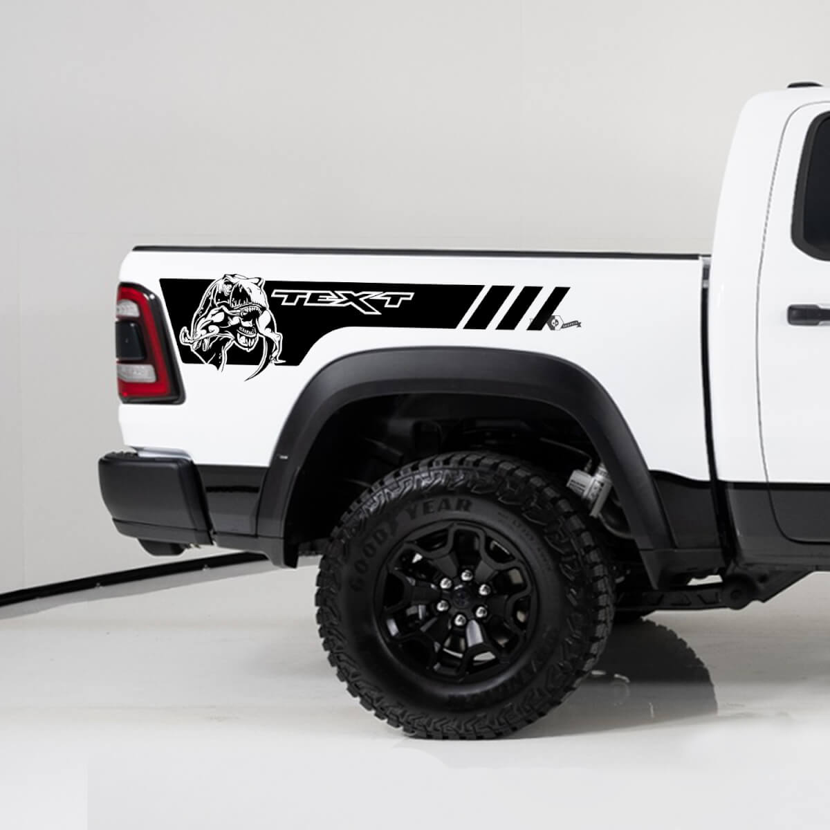 TRX-stijl Aangepaste Tekst Bedside Vinyl Decal Kit voor Dodge Ram 1500 TRX Rebel