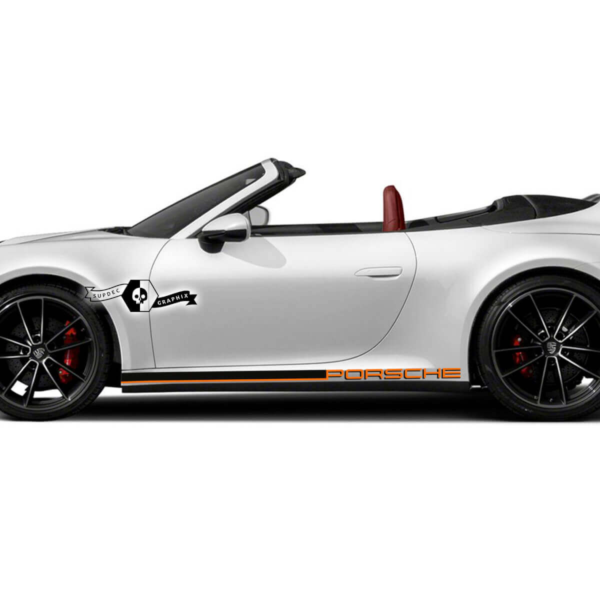 2 Porsche 911 Porsche Carrera Rocker Panel 2 kleuren Side Stripes Deuren Kits Decals Stickers
