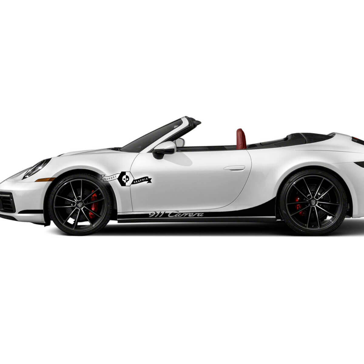 2 Porsche 911 Porsche Carrera Rocker Panel Extended Side Stripes Deuren Kits Decals Stickers
