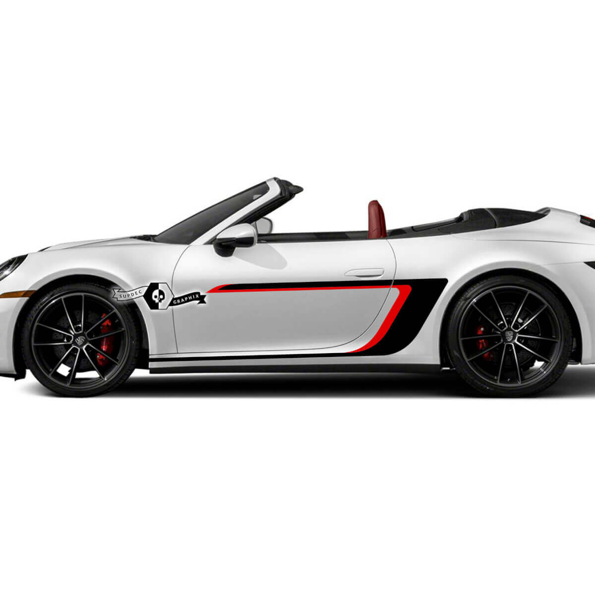 2 Porsche 911 Porsche Carrera 2 kleuren Accent Line Zijdeuren Kits Wrap Decals Stickers
