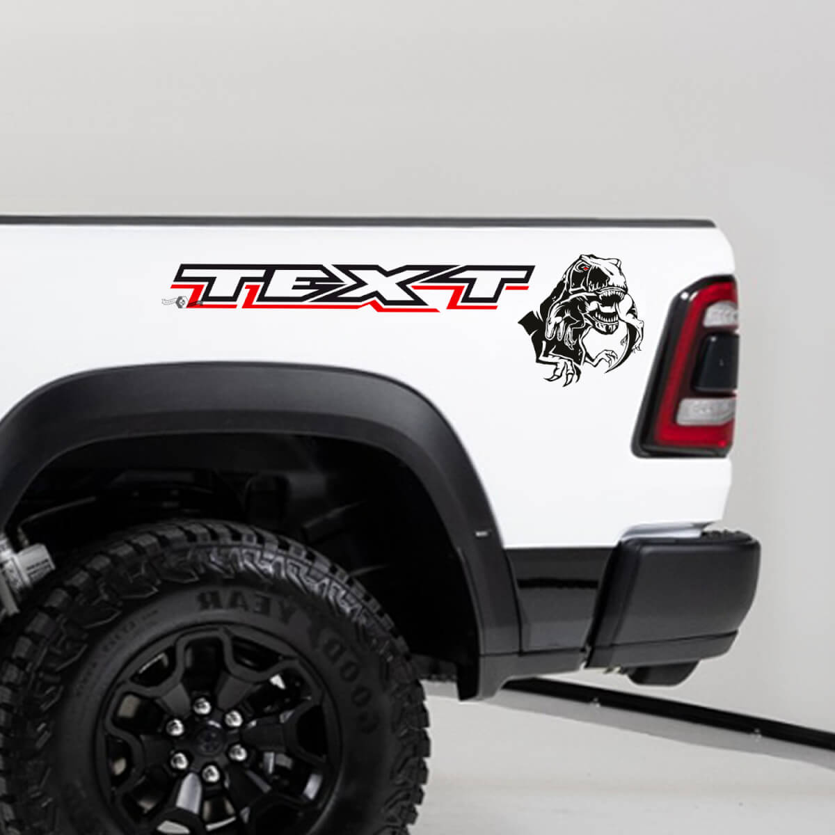 TRX Eetende Raptor Bedside Vinyl Decal Kit voor Dodge Ram TRX 2023