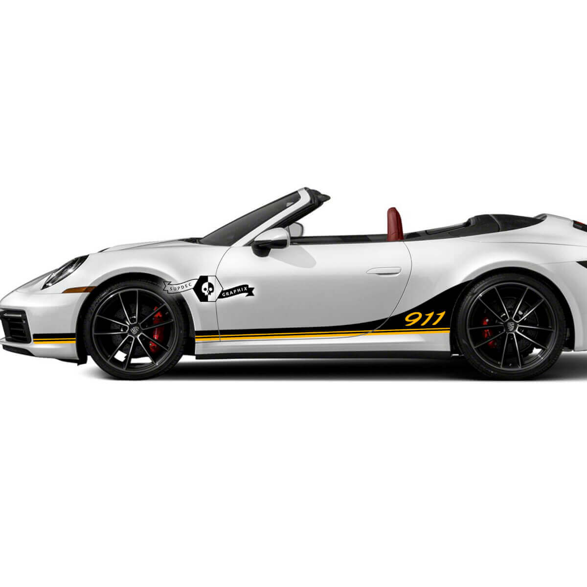 2 Porsche 911 Porsche Carrera Rocker Panel Extended Side Stripes Deuren Kits Decals Stickers 2 Kleuren