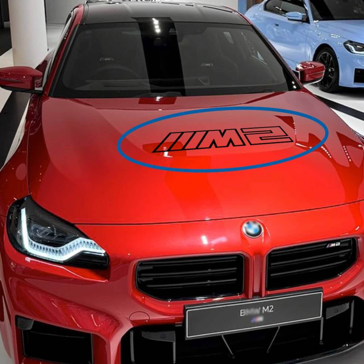 M2 Motorkap Logo Cirkel Vinyl Decal Sticker voor BMW M2 G87