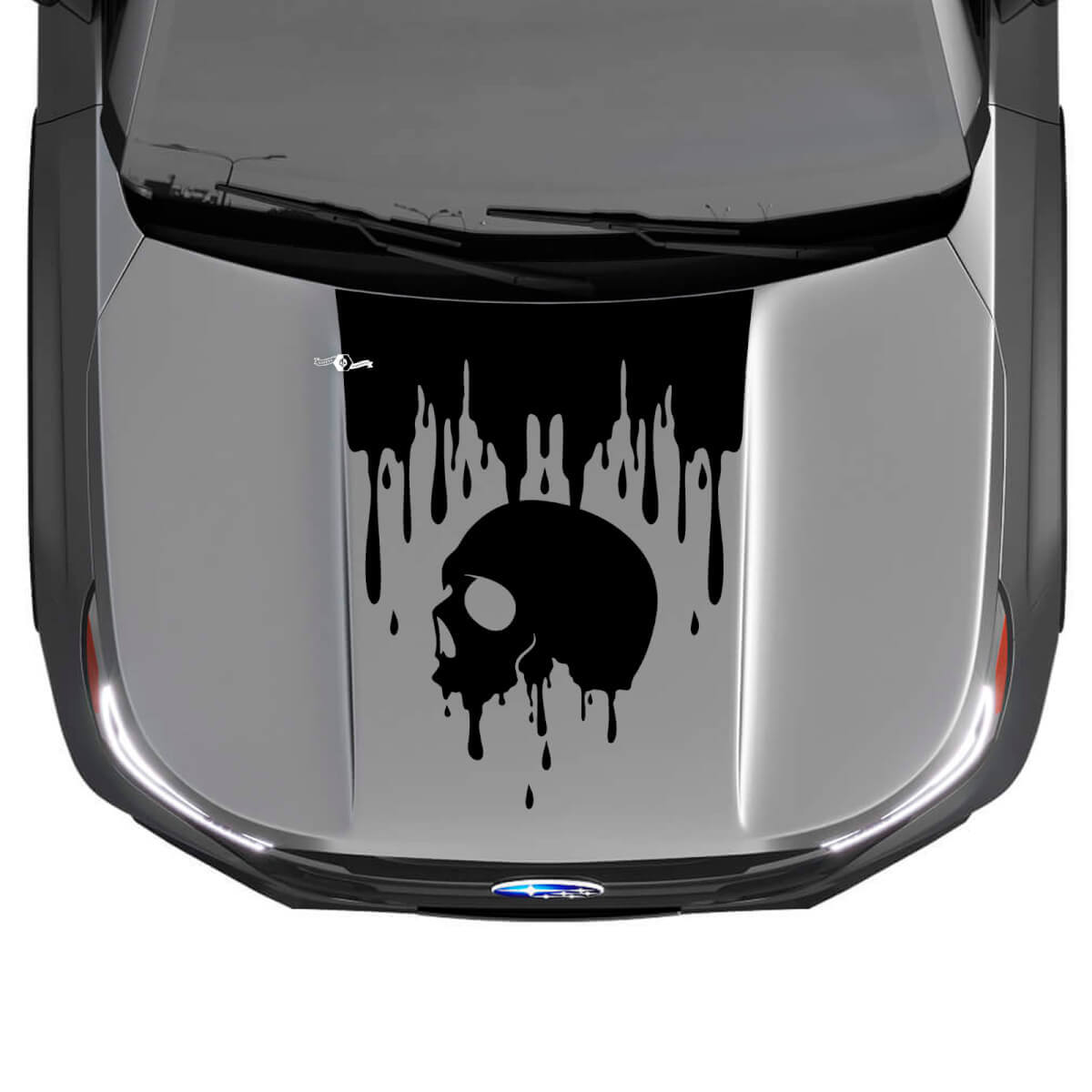 Motorkap Skull Blood Graphics Vinyl Stickers Decals passen op Subaru Forester
