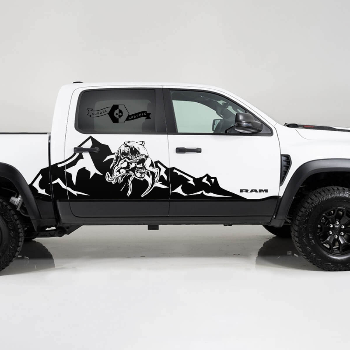 TRX Grote Bergen Zij Vinyl Decal Kit voor RAM 1500 2021+