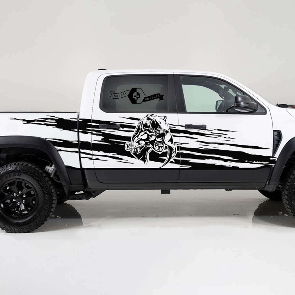 TRX Eating Splash Stijl Zij Vinyl Decal Kit voor Dodge Ram 1500 2021+