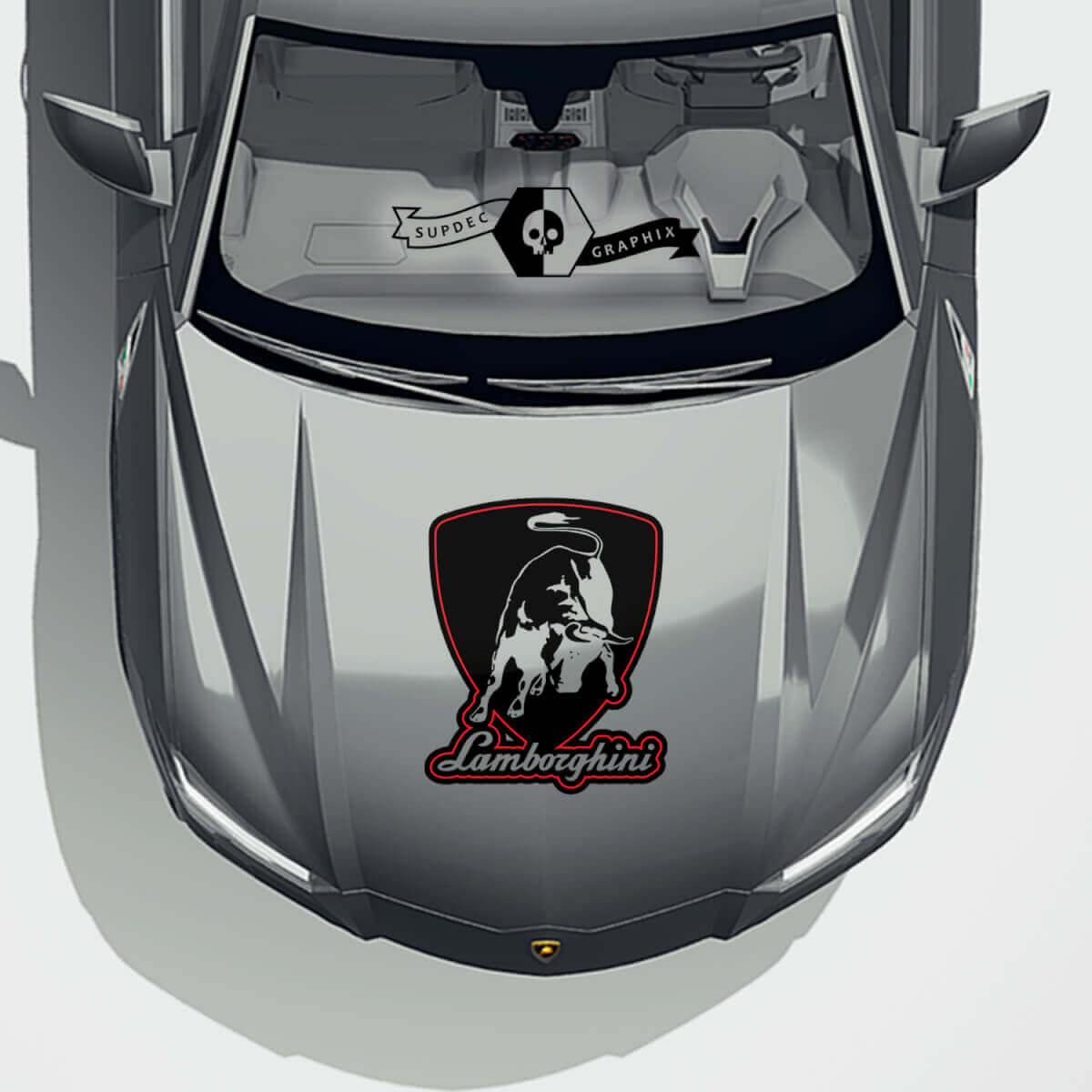 Lamborghini Urus 2021 2022 2023 Hood Logo Vinyl Sticker Sticker Graphics Trim 2 Kleuren
