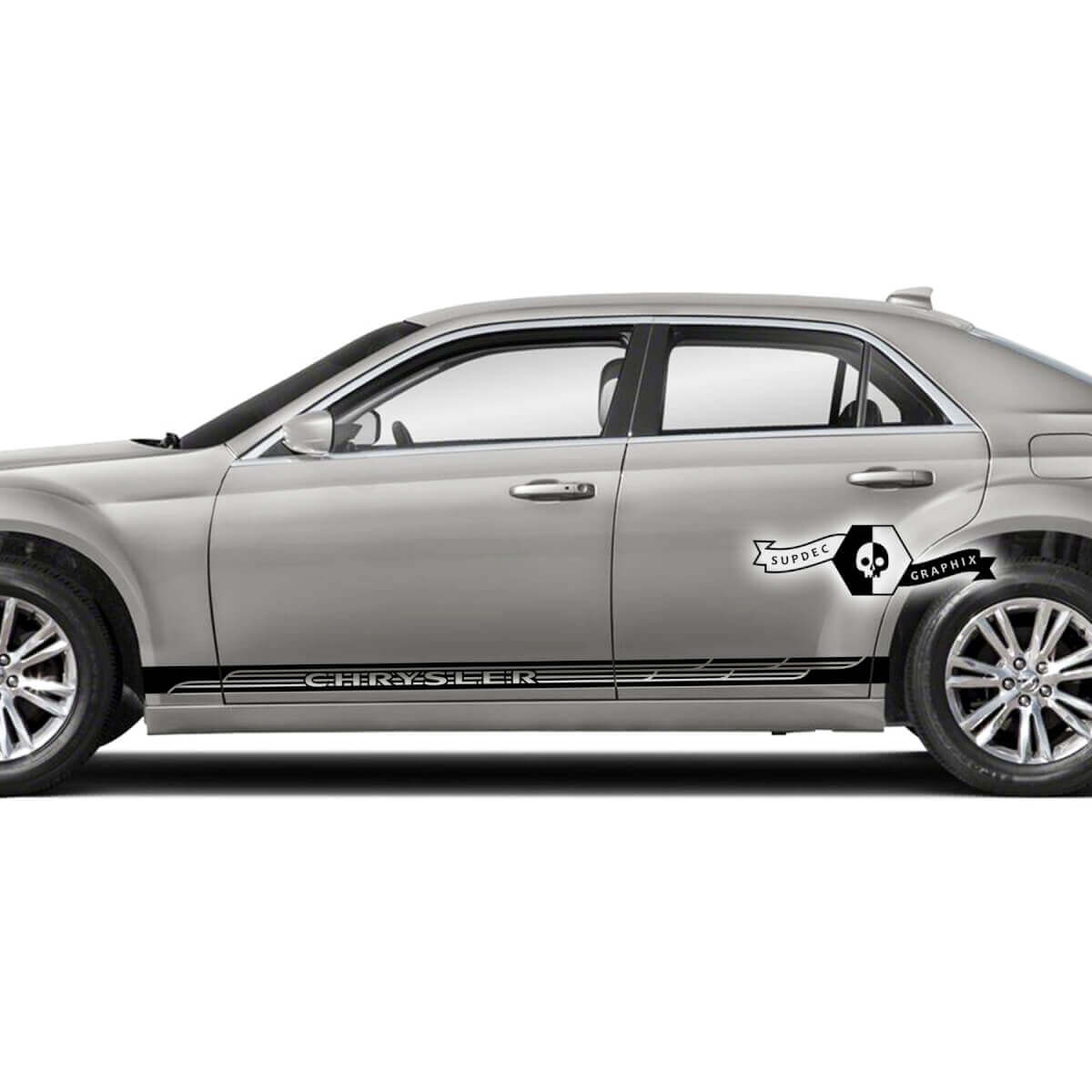 2X Chrysler 300 zijpaneel grafische auto vinyl sticker
