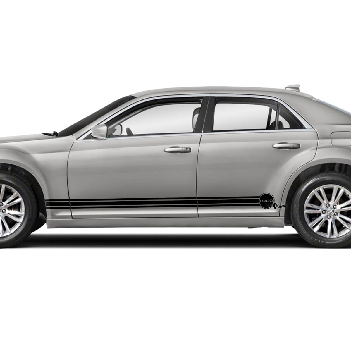 Rocker Panel Logo Graphics Autovinyl Stickers voor Chrysler 300