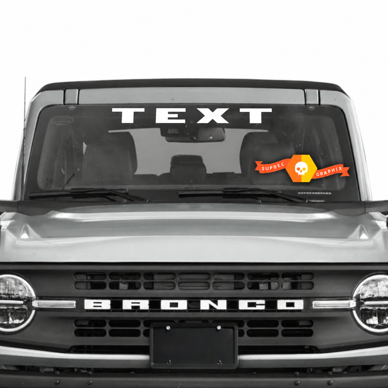 Custom Tekst Voorruitbanner Vinyl Sticker Decal voor Musclecar pk truck 12989