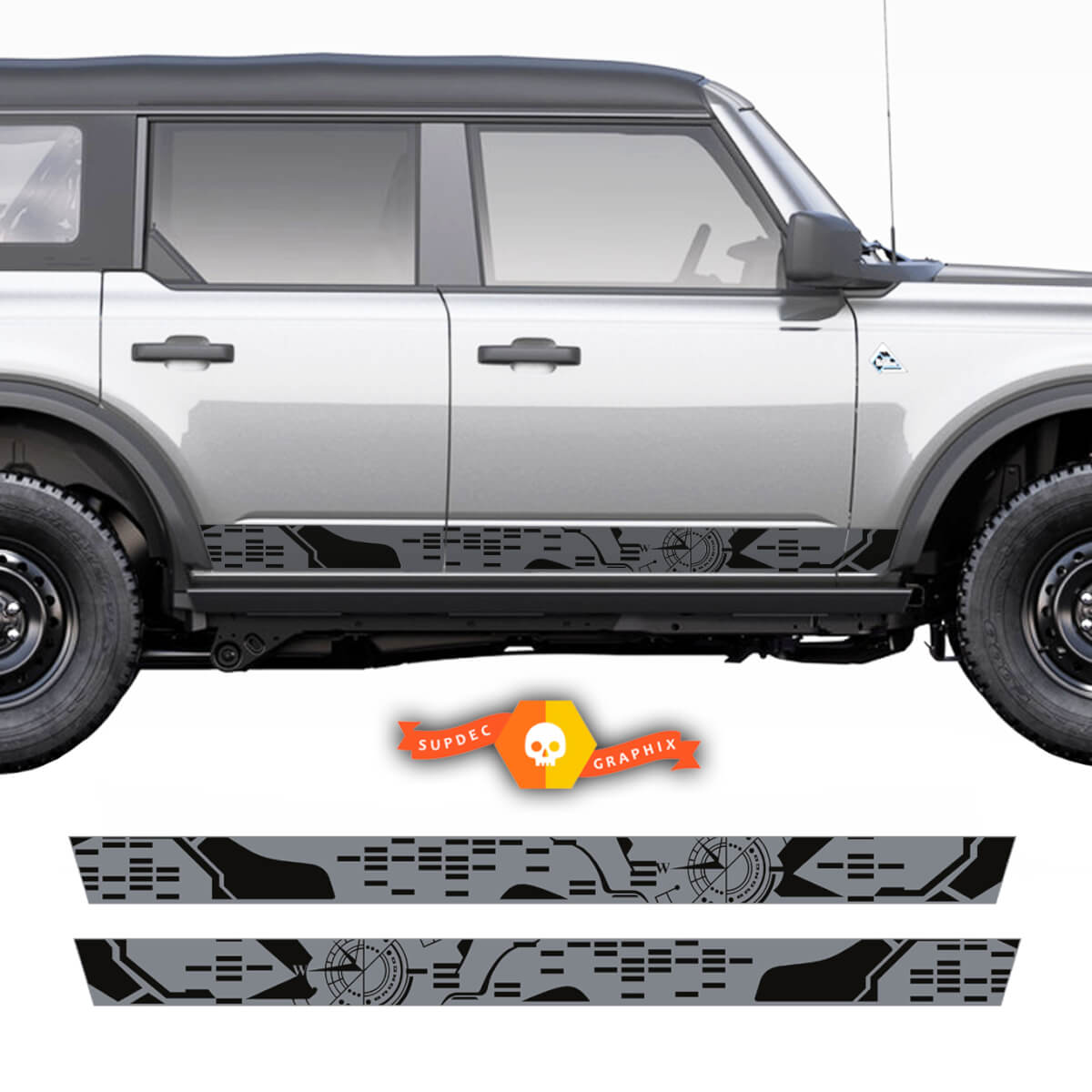 Side Bronco Compass Wrap Graphics Decal Sticker voor Ford Bronco
