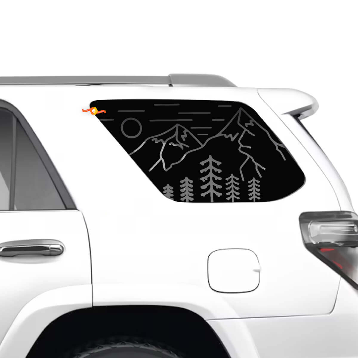 4Runner Achter kwartier Mountains Forest Vinyl Decals Stickers voor Toyota 4Runner
